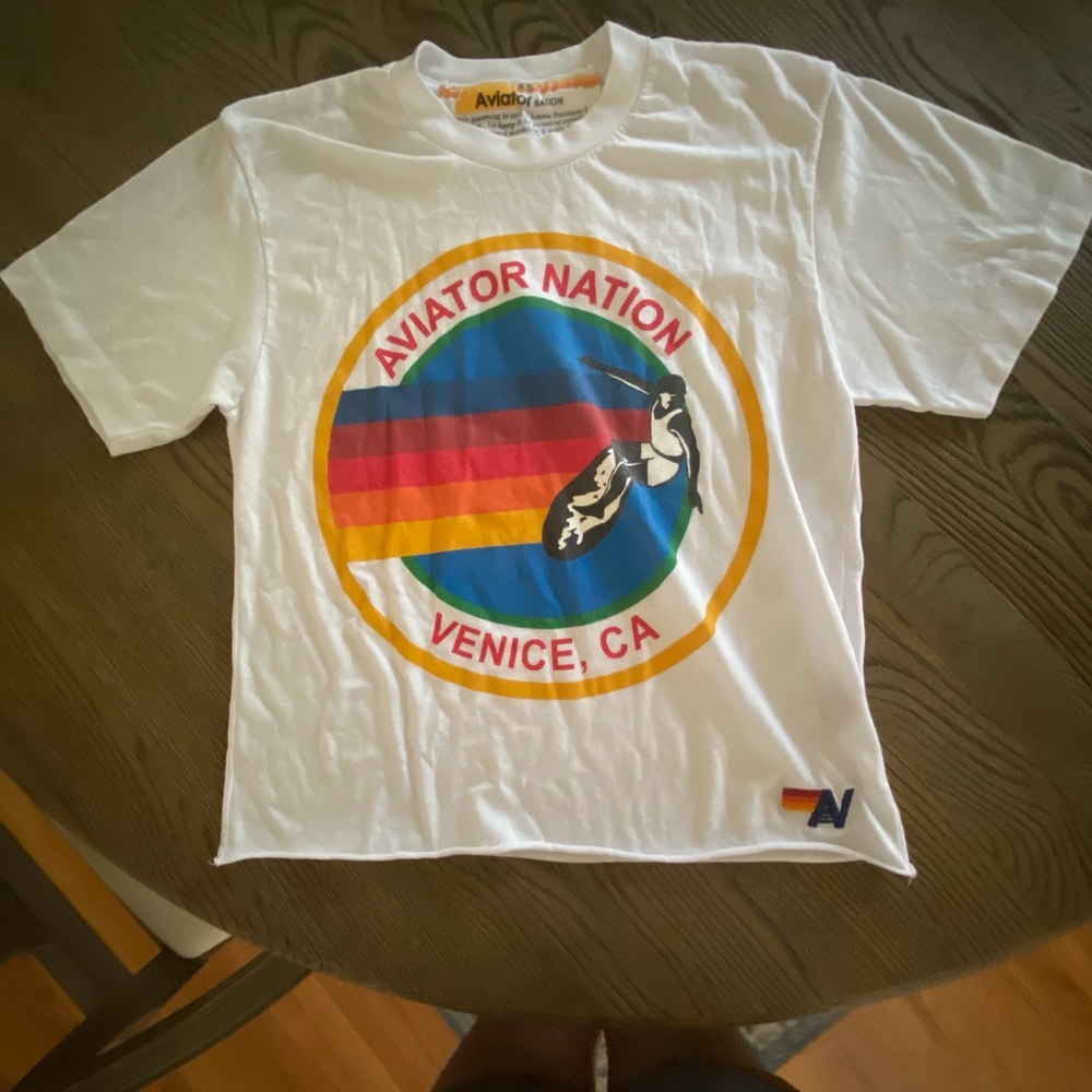 SIGNATURE BOYFRIEND TEE AVITOR NATION SIZE XS IN WHITE